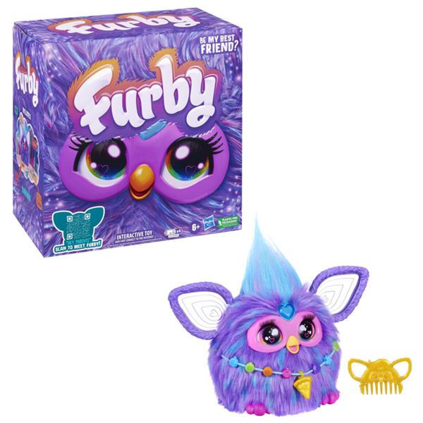 【孩之寶】  兒童玩具  Furby 菲比小精靈 電子互動絨毛玩偶 紫色   